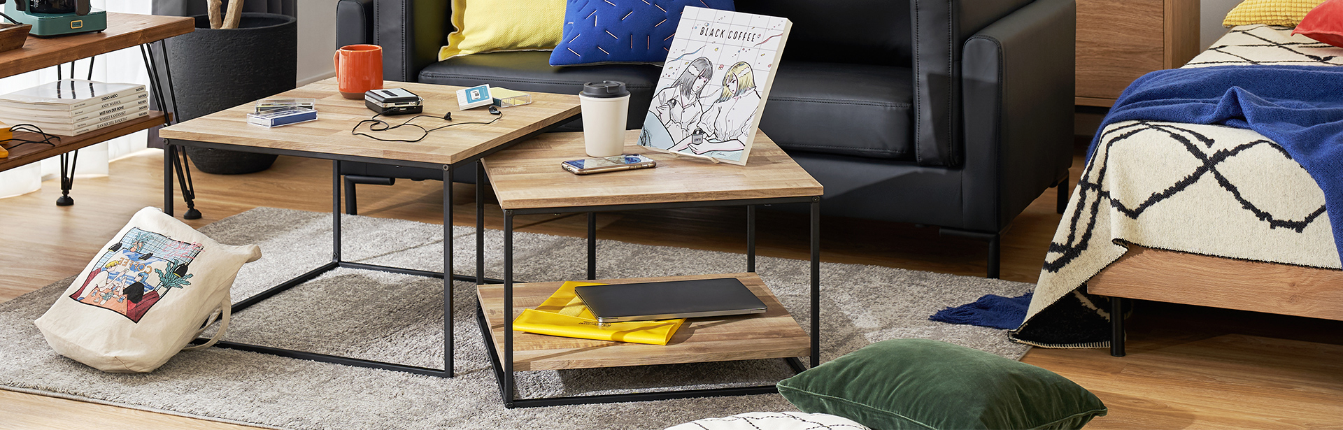 ① 新品 北欧 ローテーブル リビングテーブル 木製 テーブル 机 座卓