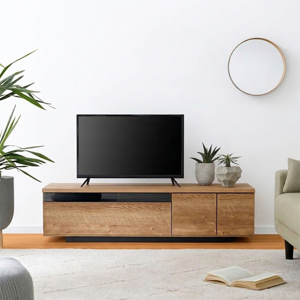 デロンテ / テレビ台 (幅140) | [50V型対応] 日本製 木目調 【完成品