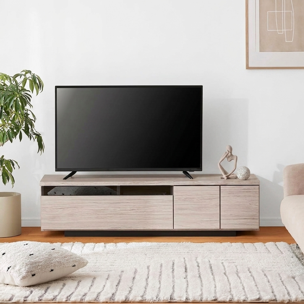 デロンテ / テレビ台 (幅140) | [50V型対応] 日本製 木目調 【完成品