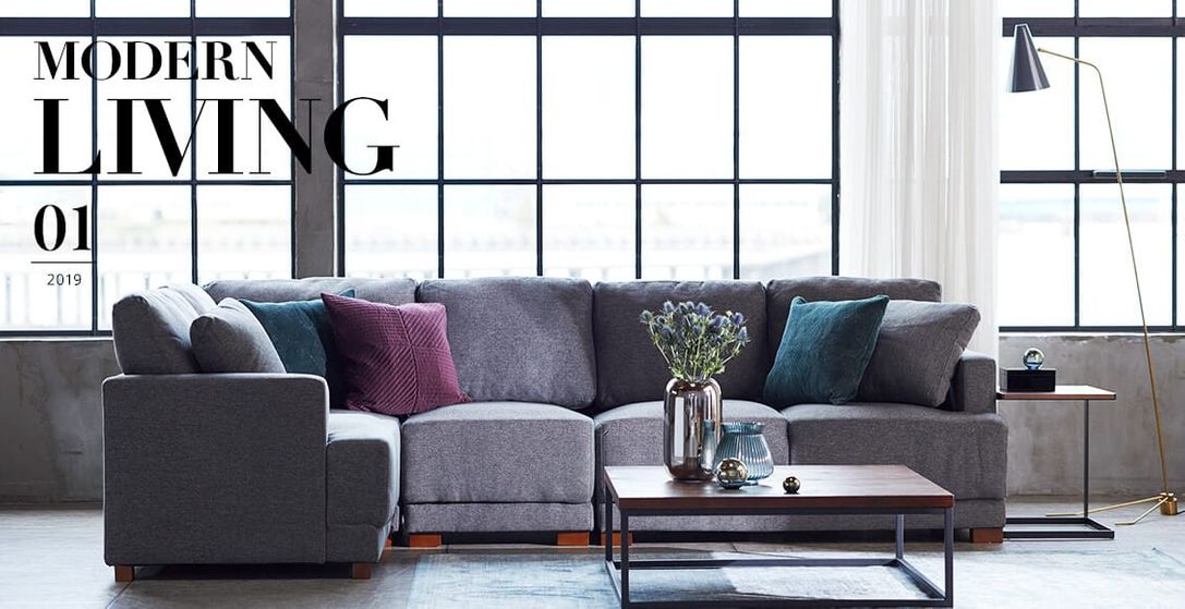 グレーソファが主役のシンプルモダンリビング インテリアコーディネート事例 公式 Lowya ロウヤ 家具 インテリアのオンライン通販