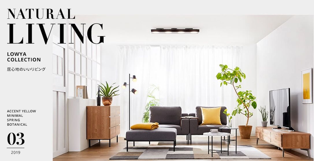 ナチュラル モノトーンがおしゃれなリビング インテリアコーディネート事例 公式 Lowya ロウヤ 家具 インテリアのオンライン通販