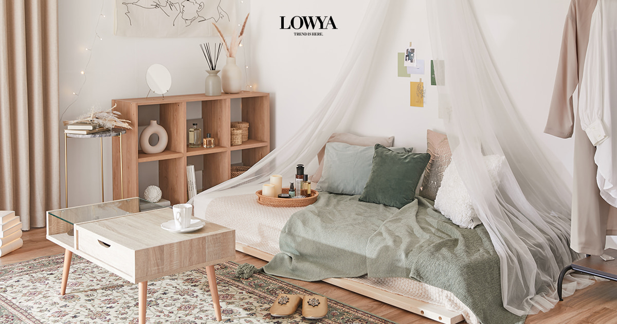 シャビー系家具＆トレンドアイテムで作る韓国風ワンルームレイアウト事例 | 【公式】LOWYA(ロウヤ) 家具･インテリアのオンライン通販