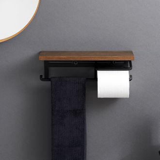 トイレットペーパーホルダー(ヴィンテージブラウン×ブラック 
