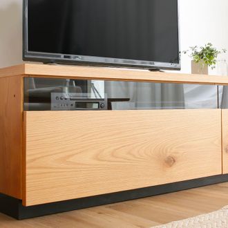 完成品】49型対応のローテレビ台(ウォルナット/オーク)扉右タイプの 