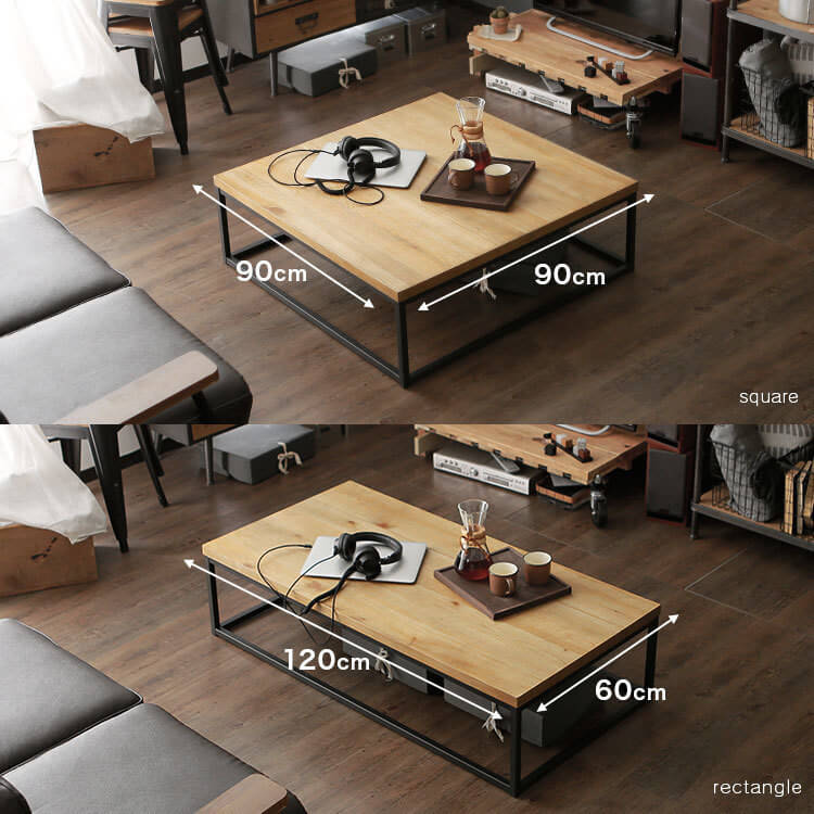ローテーブル(ナチュラル/ダークブラウン)のヴィンテージデザイン 
