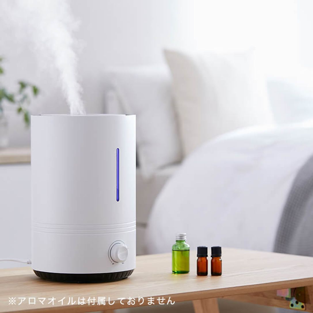 アロマ機能付き加湿器 ホワイト ダークグレー 調節機能でお好みで調節可能 公式 Lowya ロウヤ 家具 インテリアのオンライン通販