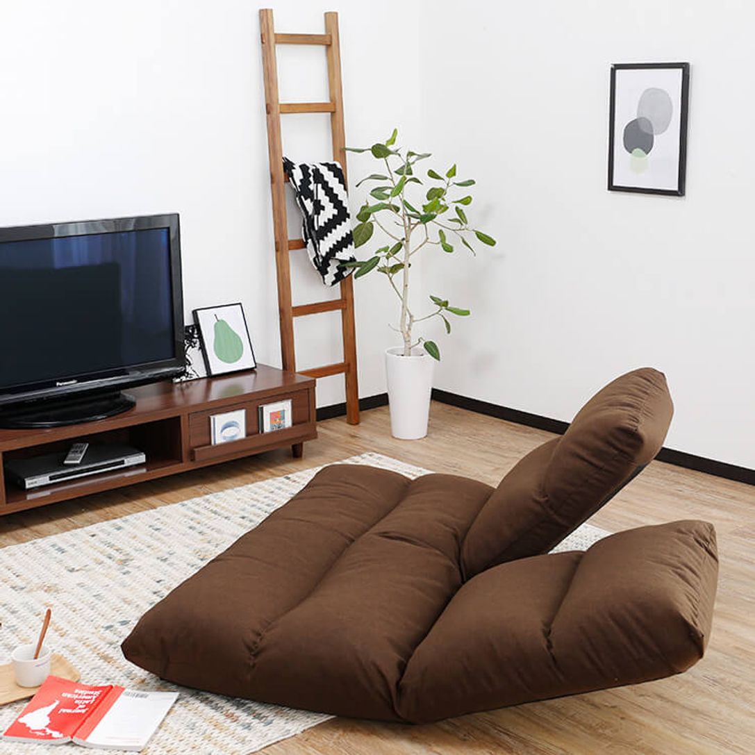 2人掛け座椅子(ベージュ/グレー/ダークブラウンダークブラウン)別々にリクライニング可能で42段ギア。 | 【公式】LOWYA(ロウヤ)  家具・インテリアのオンライン通販