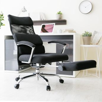 オフィスチェア事務所チェアリクライニング機能足載せ付きロッキング  