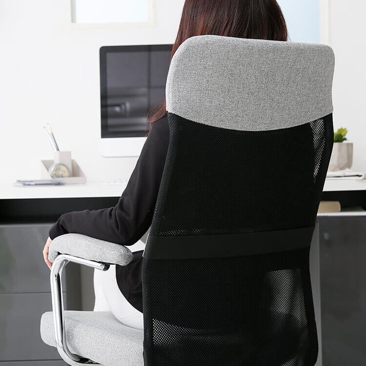 ファブリックがおしゃれなオフィスチェア・パソコンチェア(レッド/具