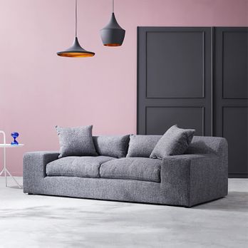 2人掛けローソファ(レッド/グレー/ブラウン)上質な座り心地を追及  