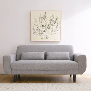 2人掛けコンパクトソファクッション付き(デニム/ネイビー/レッド  