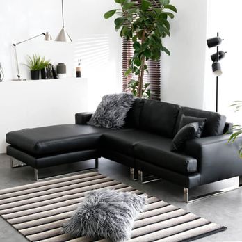 ネイビー合成皮革 一人掛けソファ （3人掛けカウチソファ ファブリック  