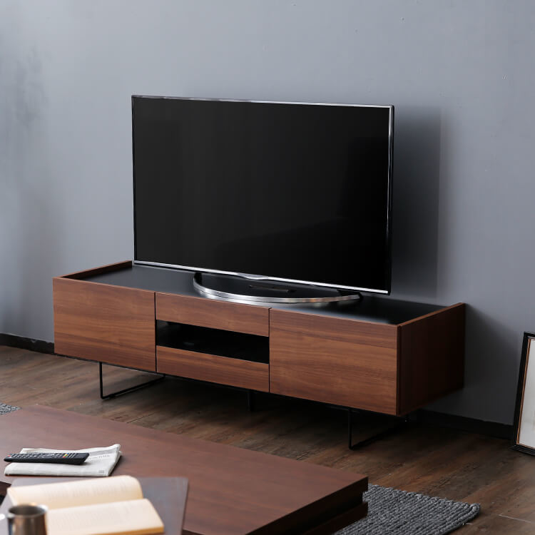半完成品】ローテレビ台 49型対応の木製(シャビーナチュラル