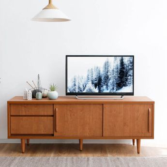 半完成品】ミドルテレビ台(アルダー/ウォルナット)49型対応の幅150 