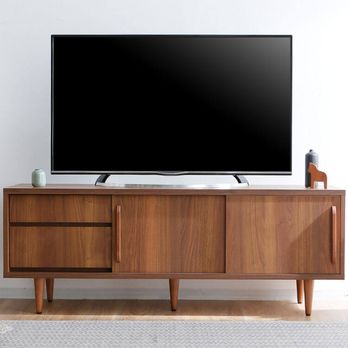 半完成品】ミドルテレビ台(アルダー/ウォルナット)49型対応の幅150  