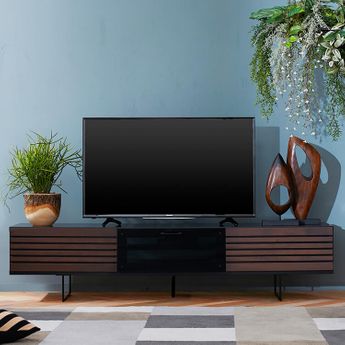 70型対応のローテレビ台 アルダー無垢材使用の国産タイプ(ブラウン 