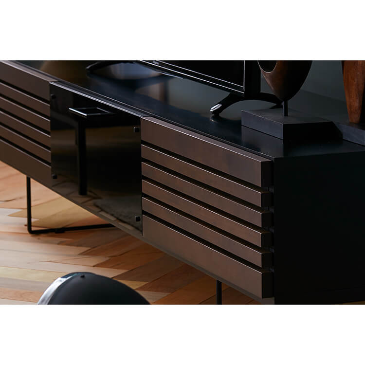 LOWYA テレビ台 アルダー 半完成品】ミドルテレビ台(アルダー/ウォルナット)49型対応の幅