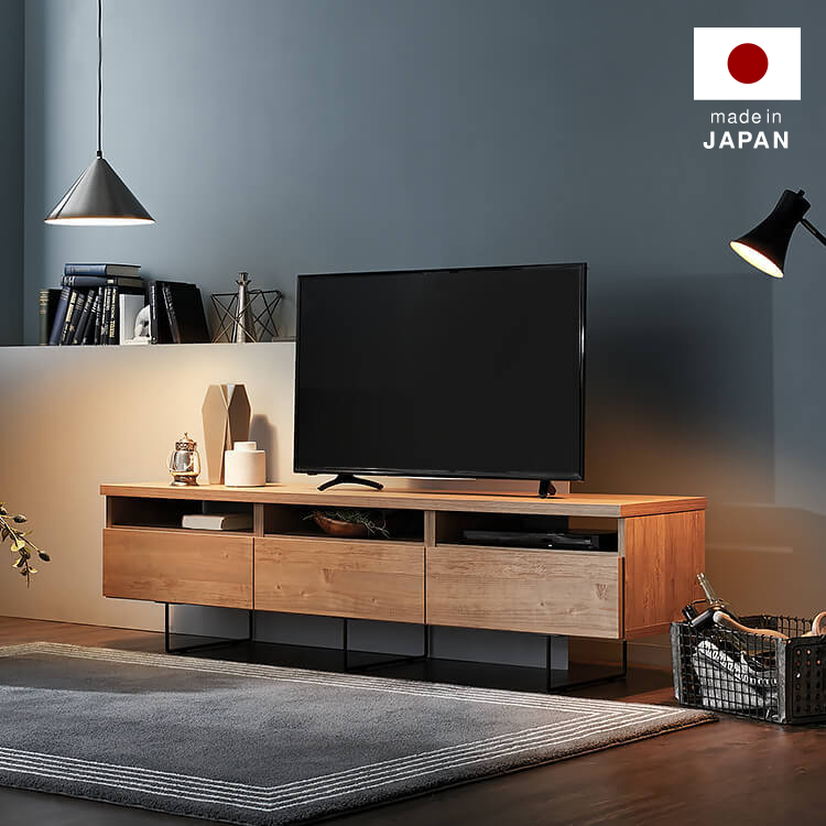 半完成品】70型対応のローテレビ台 ヴィンテージ調の国産タイプ