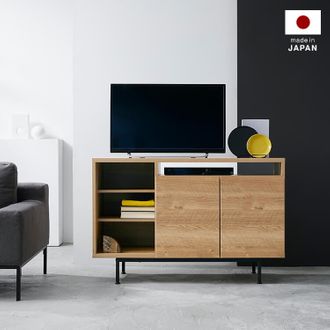 ハイタイプテレビ台(シャビーナチュラル)日本製の美しいフラット 