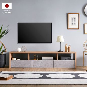 アーレンス / テレビ台 (幅180) | 日本製 収納付き コンクリート柄 