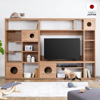 壁面収納テレビ台 キャットウォーク アクリル天板使用 | 【公式】LOWYA 