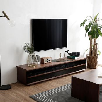 完成品】49型対応のローテレビ台(ウォルナット/オーク)天然木突板使用 