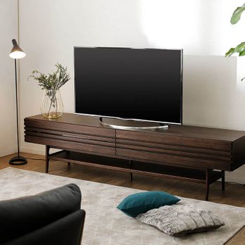 49型対応のローテレビ台(ブラウン/ブラウン)幅180タイプで完成品でお 