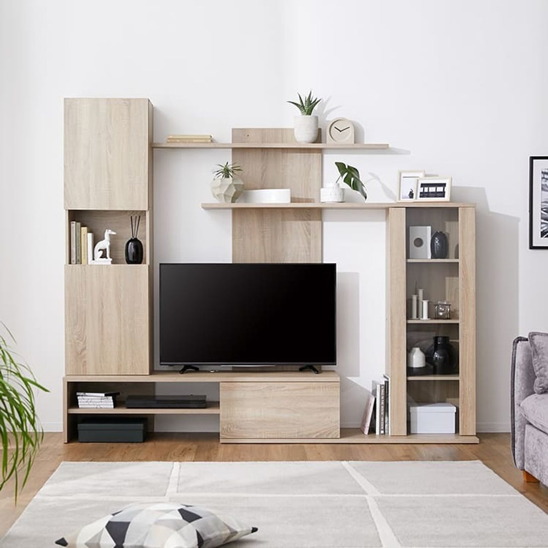 壁面収納テレビ台 ナチュラル 50型対応のおしゃれなモダンタイプ 公式 Lowya ロウヤ 家具 インテリアのオンライン通販