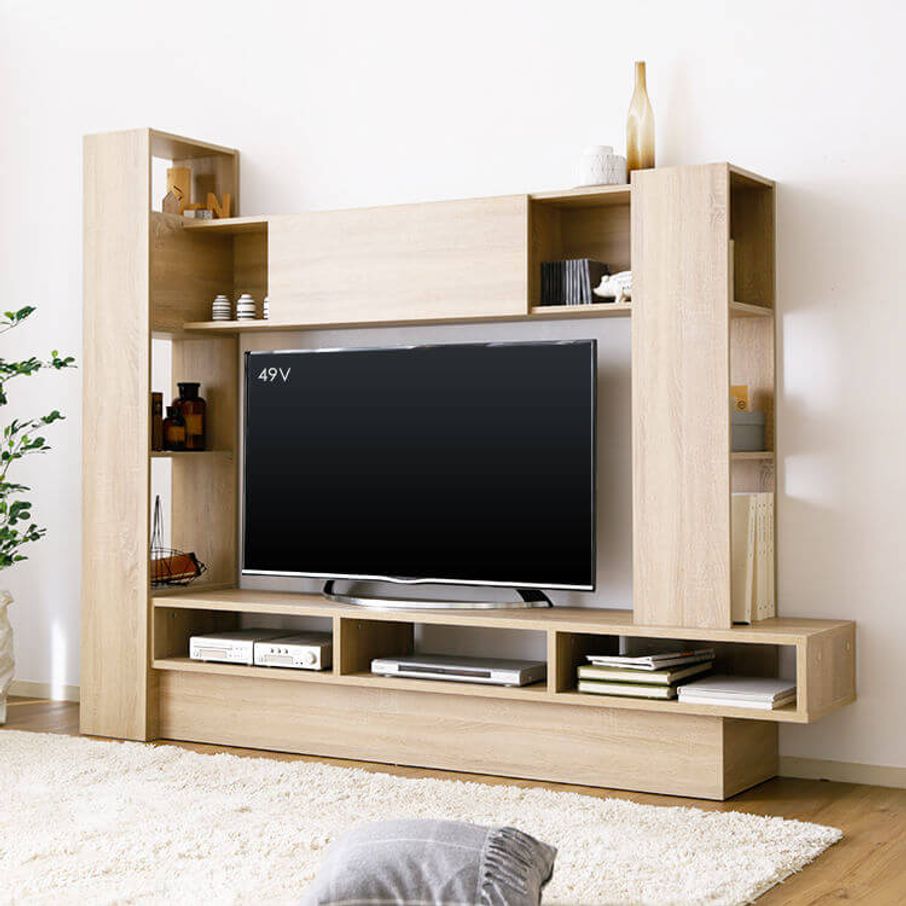ナチュラルカラーの壁面収納テレビ台(49型対応) | 【公式】LOWYA(ロウヤ) 家具・インテリアのオンライン通販