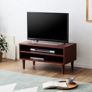 ローテレビ台(ナチュラル/ブラウン)49型対応の北欧ヴィンテージ調 