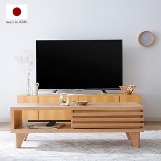国産ローテーブル(ナチュラル/ブラウン)天然木無垢材使用の日本製 
