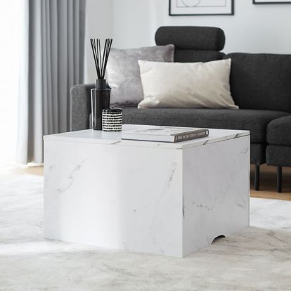 テーブル 伸縮テーブル コンパクト 大理石柄 幅60 97 公式 Lowya ロウヤ 家具 インテリアのオンライン通販