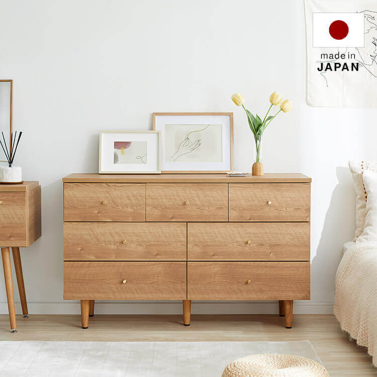 幅80/120] 日本製 チェスト 木目 真鍮 | 【公式】LOWYA(ロウヤ) 家具