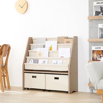 見せるおもちゃ収納 絵本棚 リビング 子供部屋 パイン材 幅90 公式 Lowya ロウヤ 家具 インテリアのオンライン通販