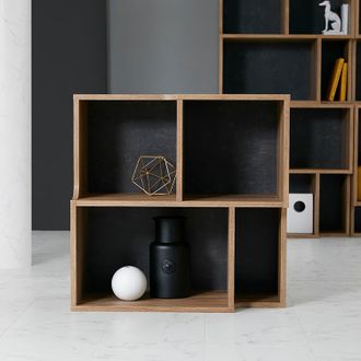 roomnhome バルトラウンドシェルフ ラック 3段 100cm ドレッサー 見せる収納 収納 サイドテーブル メイクスペース オープン –  Branchée Beauté Effonek雑誌ラックの装飾、リビングルームと書斎、ハンドル付きの柔らかい装飾 (レッドブラウン（红棕色）)