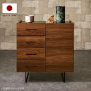 リビングボード(ホワイト/ブラウン)シンプルでモダンなデザイン 