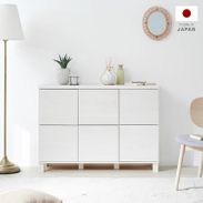 キャビネット サイドボード ホワイト×ゴールド [幅120] | 【公式  