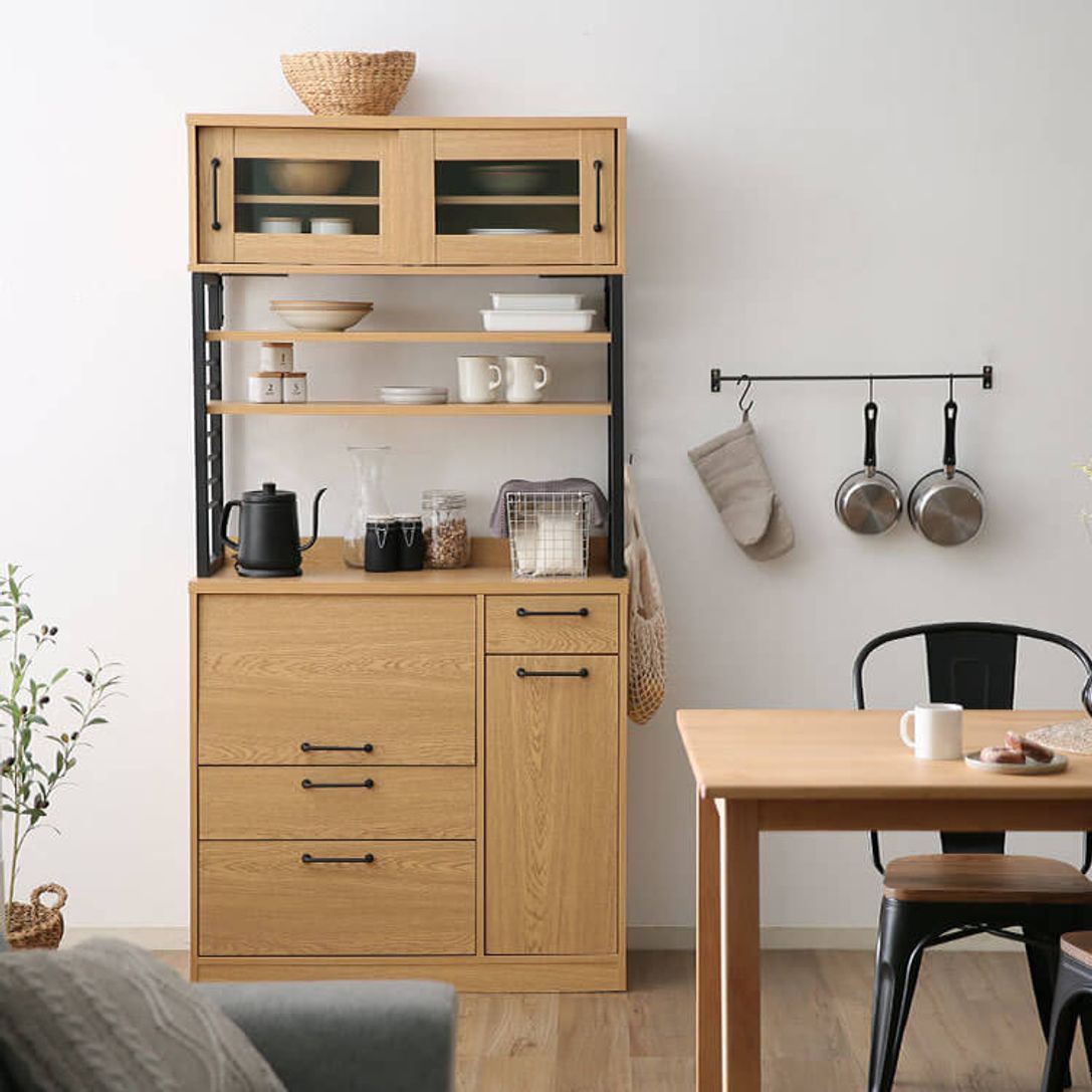 引き戸がおしゃれな食器棚4選 キッチン収納特集 公式 Lowya ロウヤ 家具 インテリアのオンライン通販