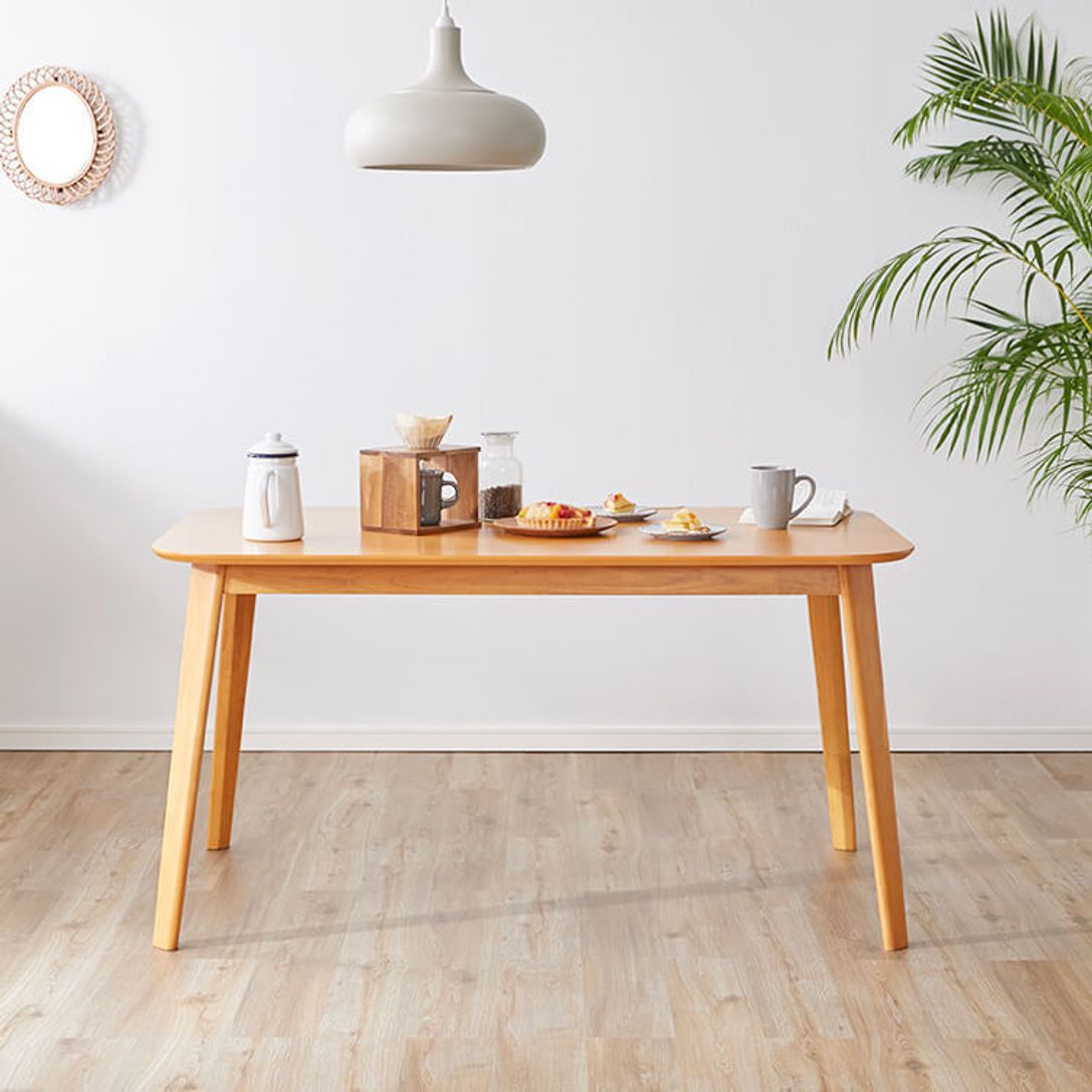 ダイニングテーブル ナチュラル ブラウン 単品角丸加工の木目調 公式 Lowya ロウヤ 家具 インテリアのオンライン通販