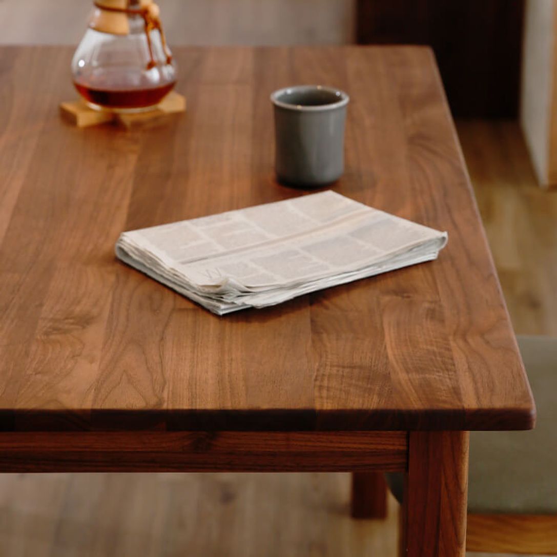 ダイニングテーブル単品 アルダー ウォルナット 日本製で天然木使用の幅160タイプ 公式 Lowya ロウヤ 家具 インテリアのオンライン通販