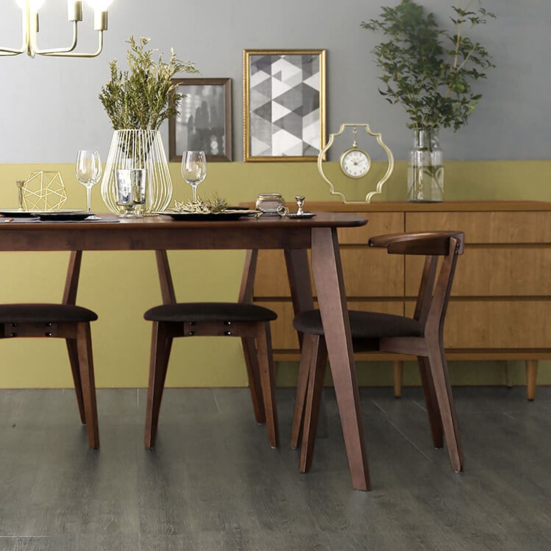 ダイニングテーブル単品 ダークブラウン 木製のモダンなデザイン 公式 Lowya ロウヤ 家具 インテリアのオンライン通販