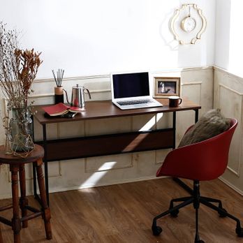 パソコンデスク(ウォルナット/オーク)天然木使用のヴィンテージ  