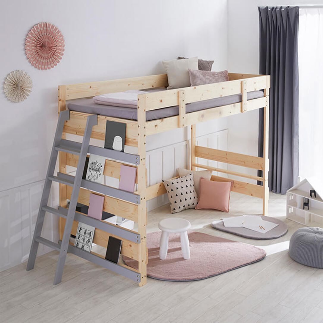 ロフトベッド システムベッド ディスプレイラック はしごタイプ 木製 シングル 公式 Lowya ロウヤ 家具 インテリアのオンライン通販