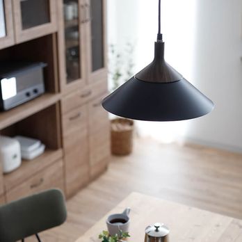 木目×スチールペンダントライト（1灯：ブラック/ホワイト/グレー）LED  