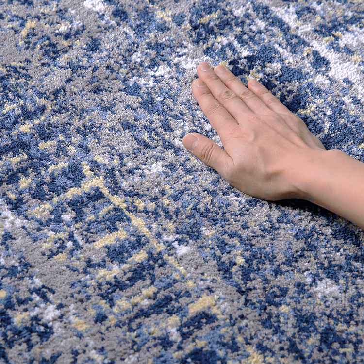 ヴィンテージラグマット（3畳：グレー/ブルー）ミックスカラー[200×250