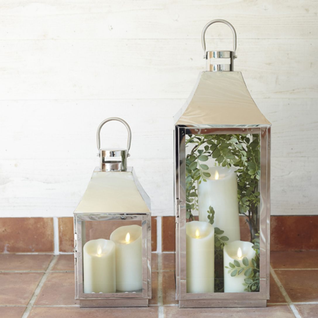 Ledキャンドルランタン M Lサイズ シルバー 公式 Lowya ロウヤ 家具 インテリアのオンライン通販