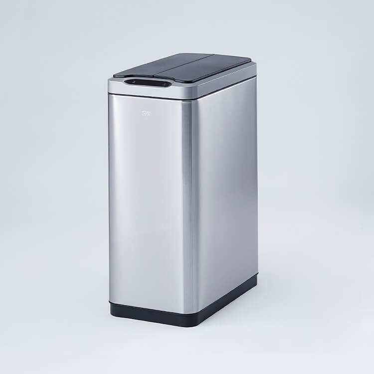 ふた付きゴミ箱 全自動センサー式(シルバー)ステンレス製[20+20L