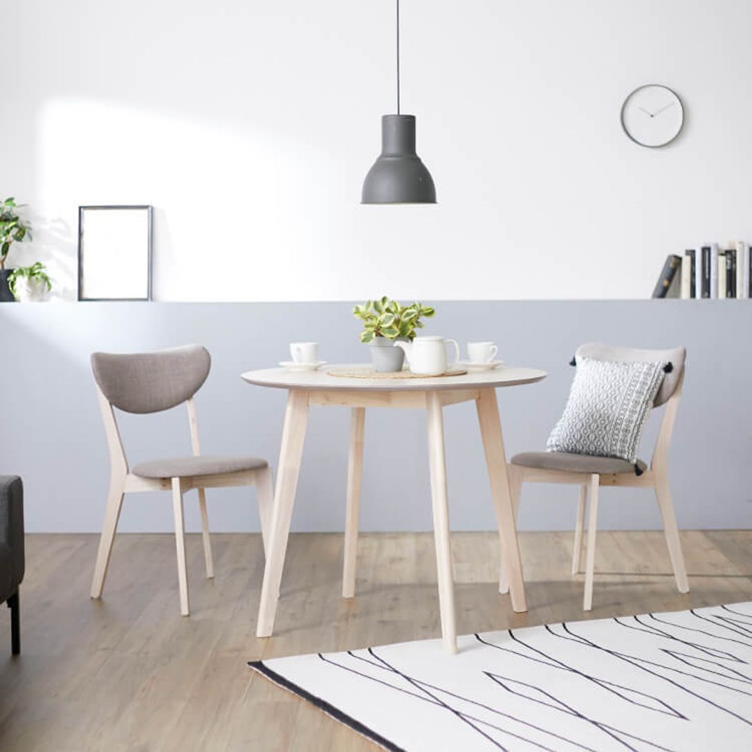北欧風ダイニングテーブルセット2人掛け ホワイト グレー ホワイト ライトグレー ウォルナット ダークネイビー 丸テーブル 壁付けタイプ コンパクトサイズ 幅90 公式 Lowya ロウヤ 家具 インテリアのオンライン通販