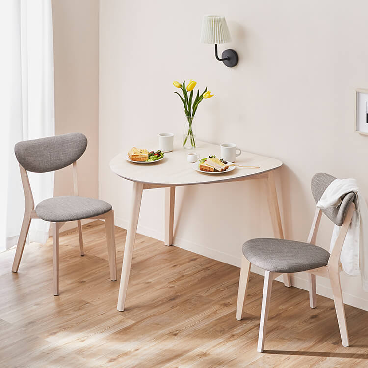 北欧風2人掛けダイニングテーブルセット(3点) 丸テーブル/壁付けタイプ[幅90] 【公式】LOWYA(ロウヤ) 家具・インテリアのオンライン通販