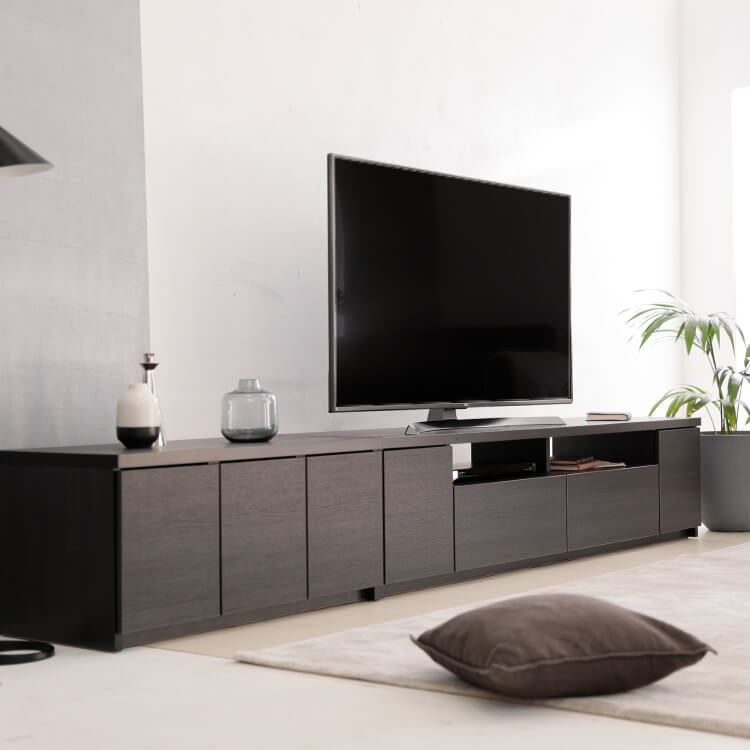 完成品】国産ローテレビ台(ブラックウッド/ブラウン/ナチュラル